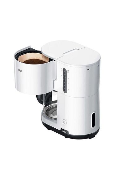 Braun Coffee Maker Breakfast 1,1000W, 10/15 cups, Auto shut-off - White - KF 1100