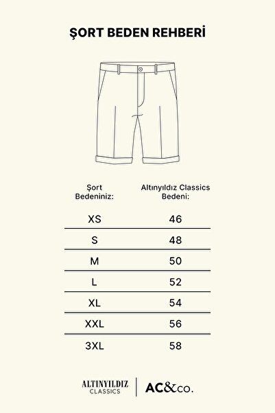 AC&Co / Altınyıldız Classics Slim Fit Dar Kesim Yan Cepli Chino Şort