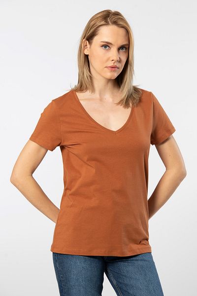 Wtshirt Tricou Milano Basic cu decolteu in V - 100% bumbac