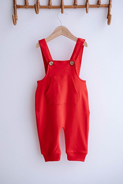 Lilabio 100% Cotton Salopet Red