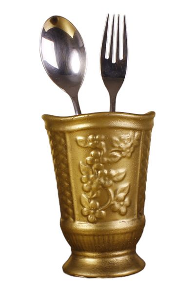 Evene Countertop Cutlery Decorative Upright Cutlery Cylinder Cutlery Gold Color Model 9