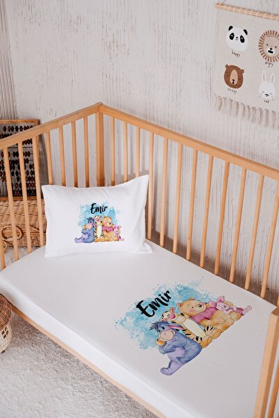 Lilabio İsme Özel %100 Pamuk Park Yatak Çarşaf Seti (120X180) Winnie
