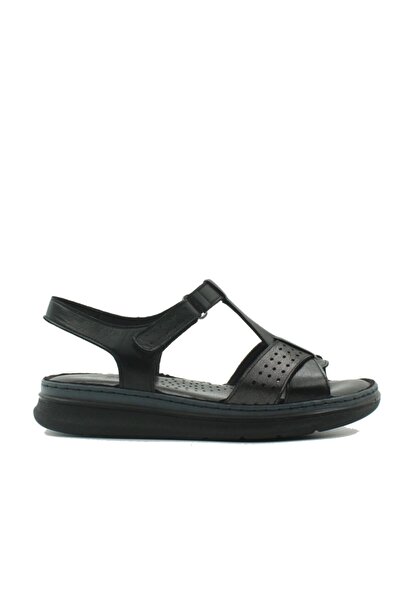 Ülkü Yaman Collection صندل نسائي جلد طبيعي أسود