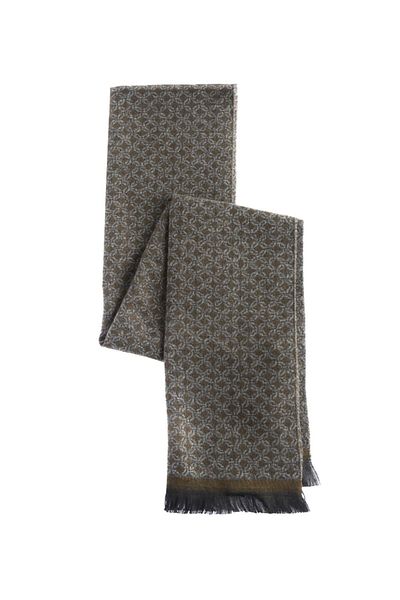 ALTINYILDIZ CLASSICS Men's Green - Gray Patterned Knitted Scarf