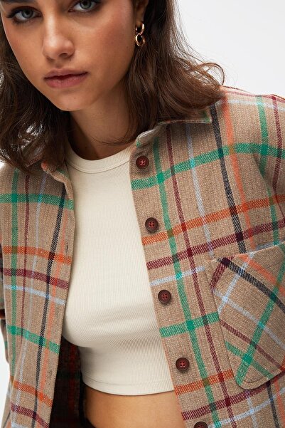 STELLA PULVIS Карирана дамска риза с един джоб