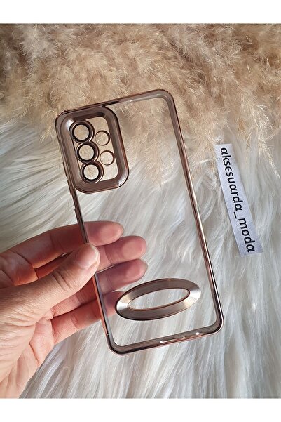 Aksesuarda Moda Samsung Galaxy A52 Uyumlu Kamera Lensli Lazer Kesim Logo Deta...