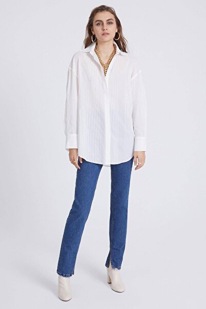 STELLA PULVIS Cămașă albă oversize pentru femei