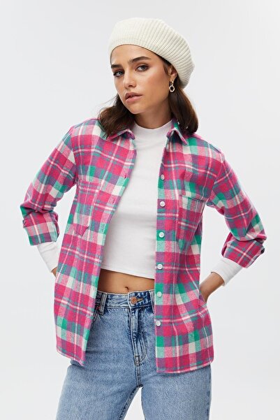 STELLA PULVIS Γυναικείο πουκάμισο με διπλή τσέπη καρό