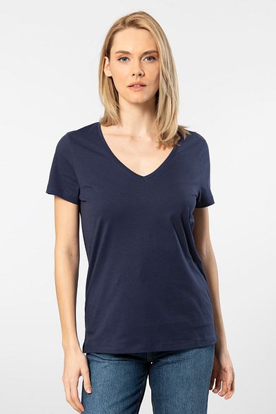 Wtshirt Tricou Milano Basic cu decolteu in V - 100% bumbac
