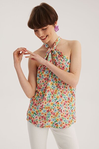 STELLA PULVIS Многоцветна блуза с деколте тип халтер