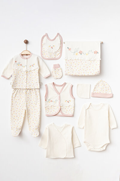 yukobaby bebeğiniz için en doğalı KIZ BEBEK FLOWER NAKIŞLI 10'LU YENİDOĞAN HA...