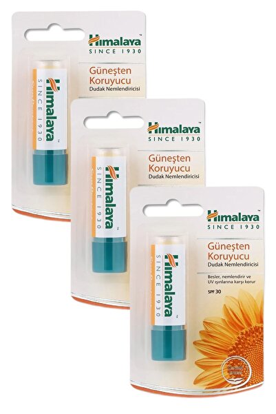 Himalaya Since 1930 Güneş Koruyucu Spf 30 Lip Balm, Nemlendirici, %100 Doğal Renk, Silikon Içermez, 4,5 Gr 3 Adet