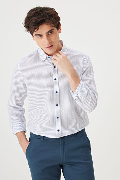 ALTINYILDIZ CLASSICS Ανδρικό πουκάμισο με 100% βαμβακερό ριγέ 100% βαμβακερό ...