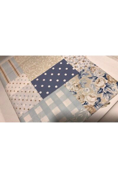 aky home style Genova Nevresim Çift Kişilik Mavi % 100 Pamuk - 200 X 220