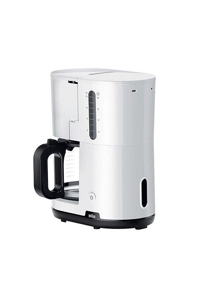 Braun Coffee Maker Breakfast 1,1000W, 10/15 cups, Auto shut-off - White - KF 1100