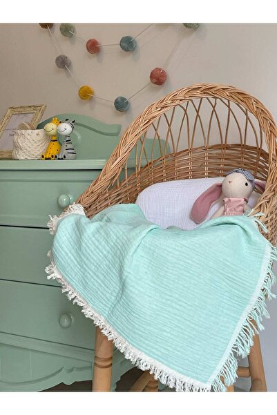 Mujo Baby&Kids بطانية 100*130 سم 100% قطن موسلين - 4 طبقات مزدوجة الجوانب للأ...