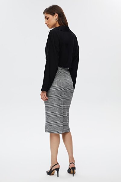 STELLA PULVIS Fustă creion în carouri