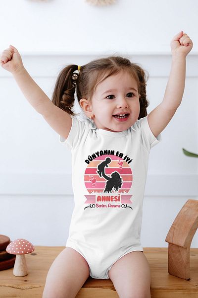 Lilabio Mother's Day - 100% Cotton Short Sleeve Baby Bodysuit