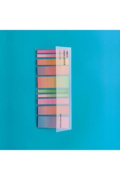 sibga tasarım Şeffaf Ebruli Renkli Postit Post-it Post It. Kitap Ayracı Ayraç...