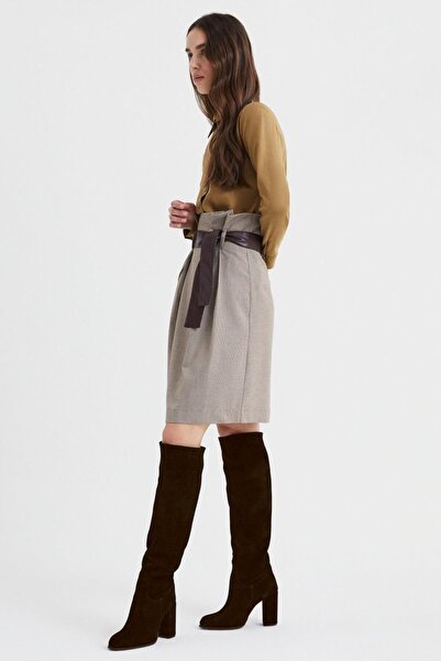 STELLA PULVIS Fustă plisată cu talie înaltă