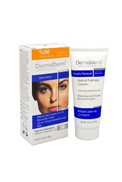DermaDerm Doğal Cilt Yüz Beyazlatcı Gece Kremi 100gr