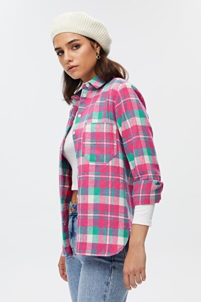 STELLA PULVIS Γυναικείο πουκάμισο με διπλή τσέπη καρό