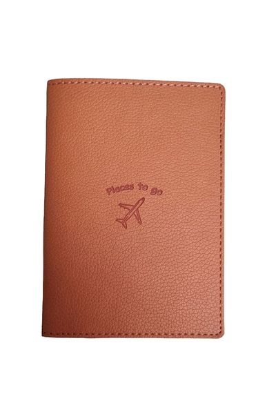 Smyrna Acar Mira Thermo Leather Passport Case Passport Holder Orange
