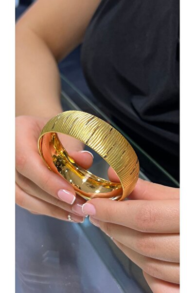 15 gr (Gram) Klasik Kalemli Şarnel Bilezik 22 Ayar Altın