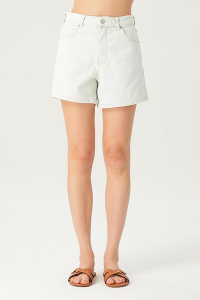 CROSS JEANS High Waist Zippered Jean Shorts - Ice Blue C 4534-106