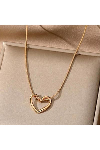 MOD10 316l Steel - Heart Knotted Necklace
