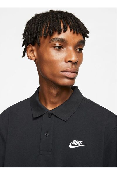 Nike Μαύρο ανδρικό μπλουζάκι πόλο CJ4456-010 NSW CE POLO MATCHUP PQ