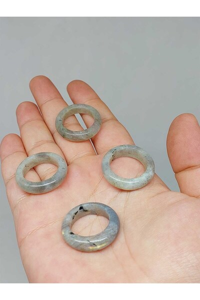 Yasamtohumu Inel cu piatră de labradorit - grosime de 6 mm, mărime standard (...