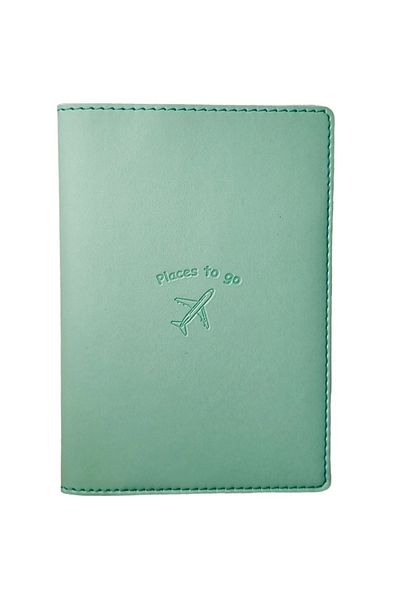 Smyrna Acar Mira Thermo Leather Passport Case Passport Holder Travel Wallet Mint Green