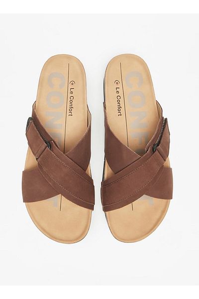 Le Confort Solid Cross Strap Sandals