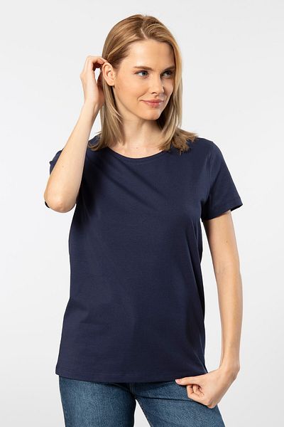 Wtshirt Tricou de damă 100% bumbac cu guler zero - mânecă scurtă