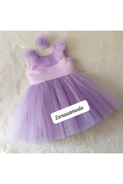 esmacamoda Girl's Lilac Tulle Dress Model