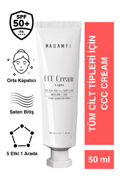 MADAM Fİ CCC CREAM LIGHT SPF50 PA+++ GENİŞ SPEKTRUMLU GÜNEŞ KORUYUCU KREM 50 ml