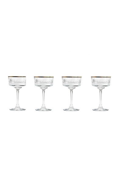 Paşabahçe 440436 Elysia Golden Touch Glass 4 Piece 260 Cc