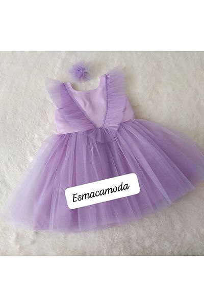 esmacamoda Lilac Girl's Dress - Tulle Model