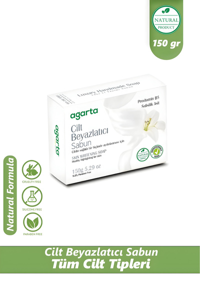 Agarta Cilt Beyazlatıcı Ve Cilt Tonu Eşitleyici Bitkisel Sabun 150 gr