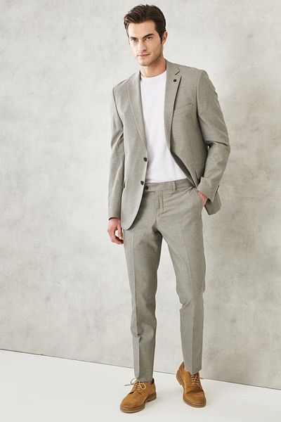 ALTINYILDIZ CLASSICS Ανδρικό κοστούμι Dobby Slim Fit Slim Cut Mono Collar Dobby