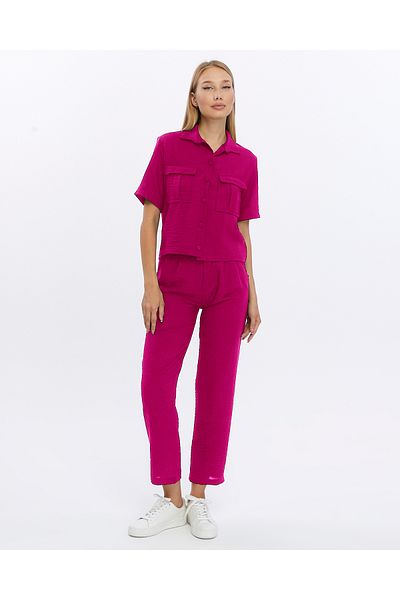 İkmal Beige Linen Set - Shirt, Jacket and Pants Women