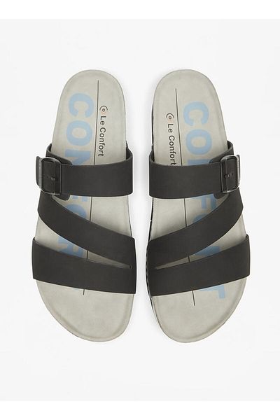 Le Confort Buckle Detail Slip-On Sandals