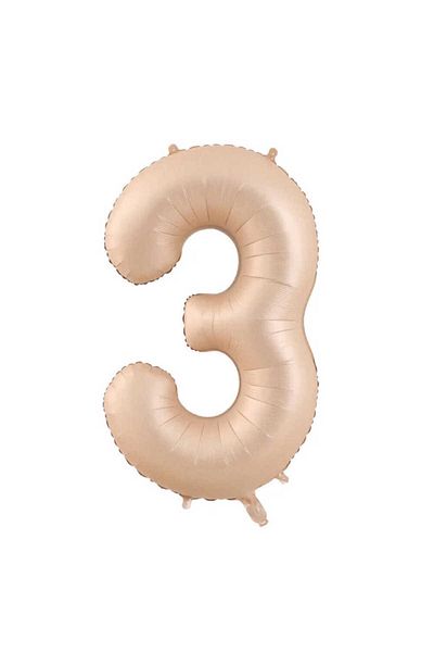 PARTİSERÜVENİ Sand Beige 3 Figures Foil Balloon 32 Inches – Fun Party Balloon