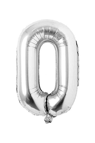 PARTİSERÜVENİ 0 رقائق بالونات فضية اللون - 40 بوصة 100 سم
