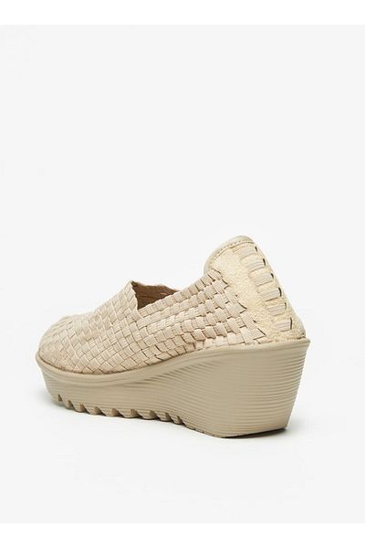Celeste Women's Textured Slip-On Shoes with Wedge Heel
