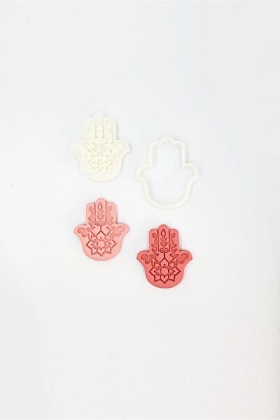 WE3D Hamsa - Fatima Ana's Hand Ceramic Dough 2-Piece Mold Set - 4x3,5cm