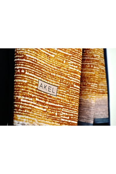 Akel Pastel Tone Patterned Cotton Shawl - Size 75x185