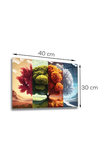 Decorita Glass Table |   Four Season - Climate Tree |   30cm X 40cm