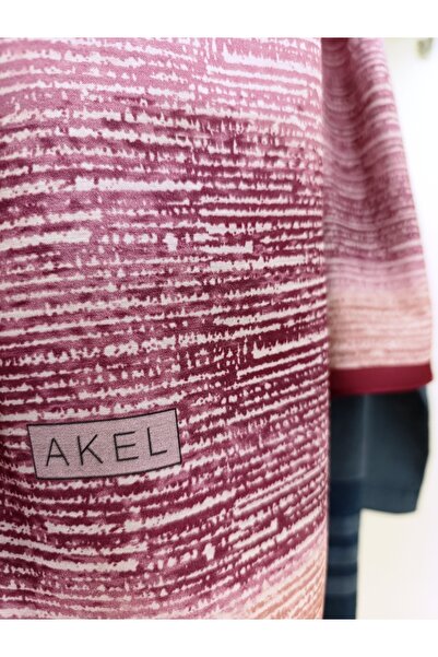 Akel Βαμβακερό σάλι με παστέλ μοτίβο - Μέγεθος 75x185